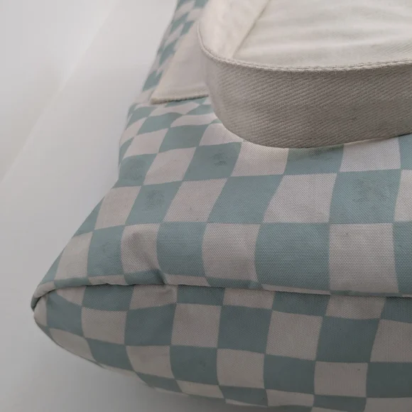 Checkered Tote Bag with Front Pocket - Picture 9 of 13